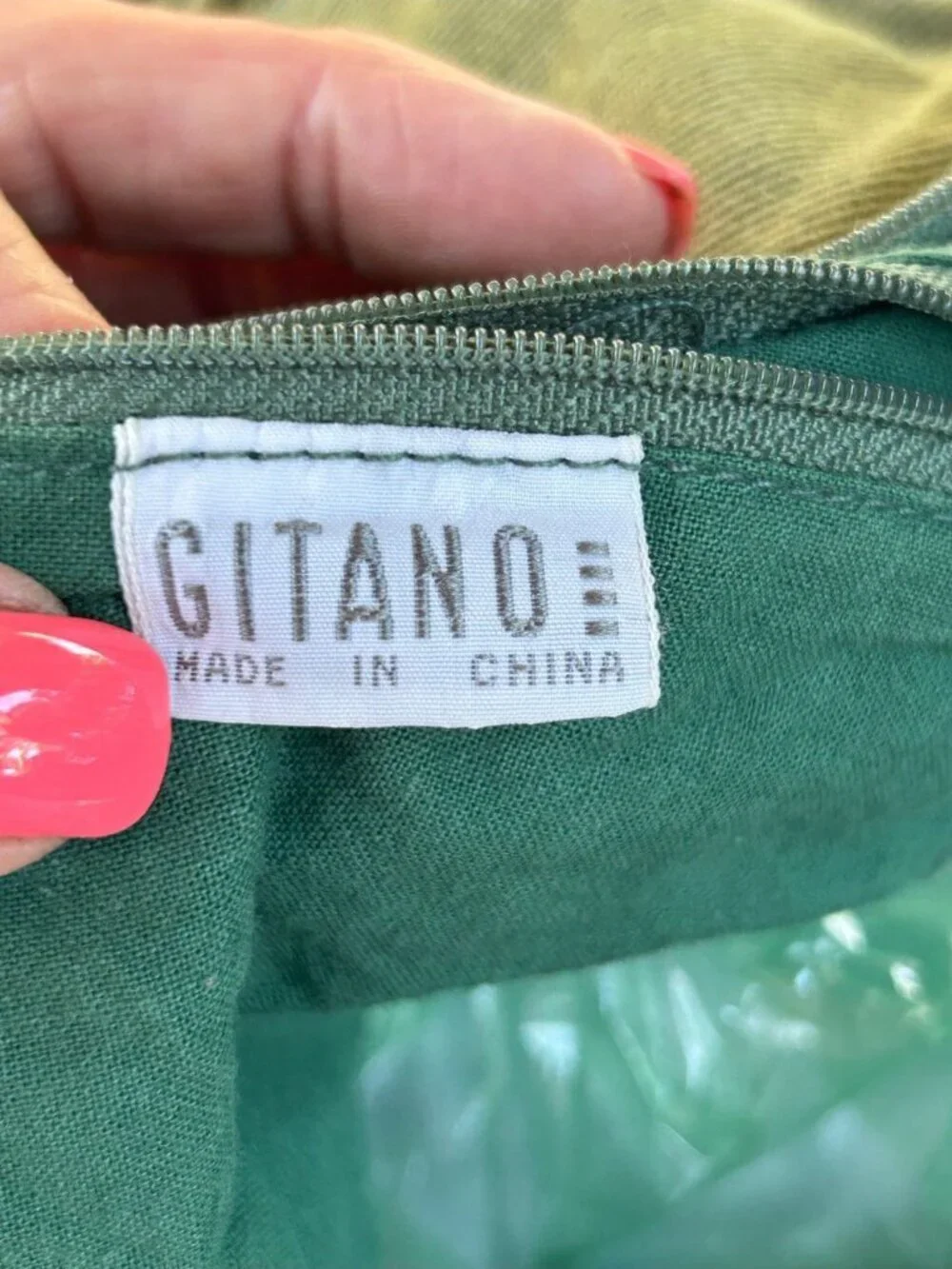 Gitano Vintage 80s Drab Army Green Denim Canvas Duffle Bag Used